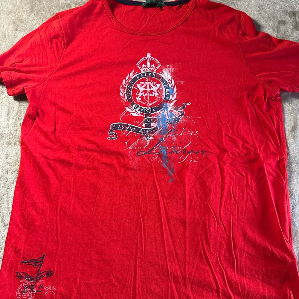 Ralph Lauren Red Graphic Women's Tee